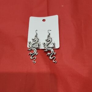 Silver Dragon Earrings